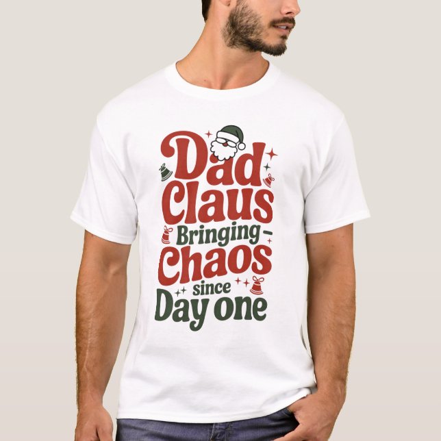 Camiseta Papai Noel Traze Desenho de Caos (Frente)