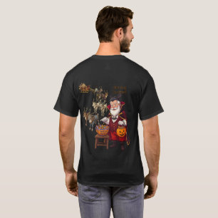 Camiseta Papai Noel Vampiro Dia das Bruxas Halloween