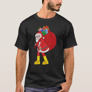 Camiseta Papai Noel Vestindo Big Yellow Boots