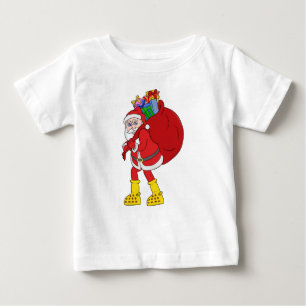 Camiseta Papai Noel Vestindo Big Yellow Boots