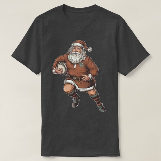 Camiseta Papai Noel Vintage Ragby (Frente do Design)