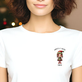 Camiseta Papai noel Workshop - Pequeno Auxiliar Elf Pessoal