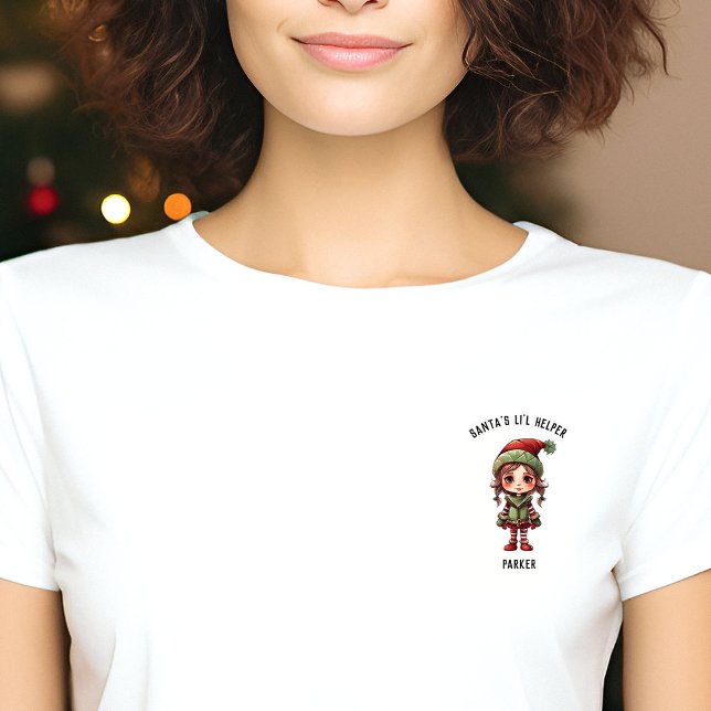 Camiseta Papai noel Workshop - Pequeno Auxiliar Elf Pessoal (Santa's Workshop elf helper t-shit)