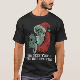 Camiseta Papai Noel Zumbi Horror Krampus Natal