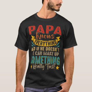 Camiseta Papai Orgulhoso Sabe Tudo Se Não Souber Ele Pode