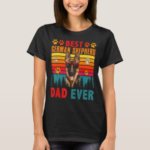Camiseta Papai Pastor Alemão Vintage Melhor de Todos os Tem