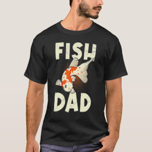 Camiseta Papai Peixe Koi Pai Lagoa de Koi