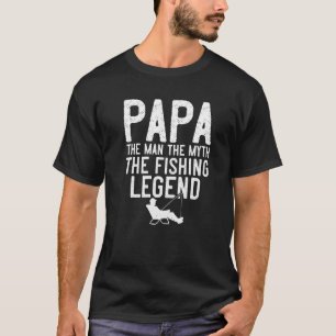 Camiseta Papai Pescador O Homem O Mito Lenda Da Pesca 