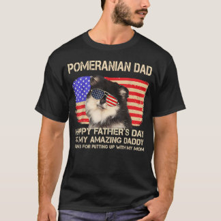 Camiseta Papai Pomeranian Feliz Dia dos Pais Ao Meu Incríve