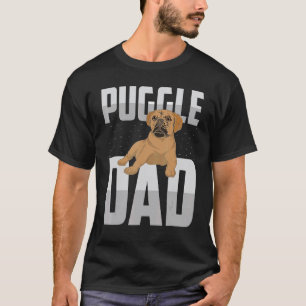 Camiseta Papai Puggle Pai Cão Raça Fofa Pet Animal Faça
