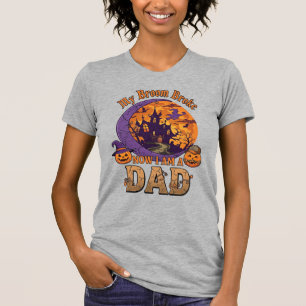 Camiseta Papai Quebrou a Vassoura Halloween Casa Assombrada