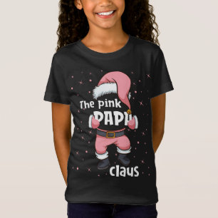 Camiseta Papai Rosa Noel Família Correspondendo Natal Pai