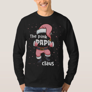 Camiseta Papai Rosa Noel Família Correspondendo Natal Pai