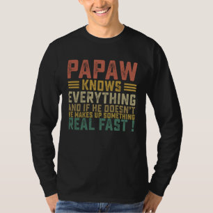 Camiseta Papai Sabe Tudo Se Ele Não Souber Ele Faz