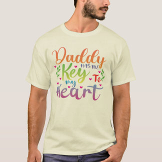 Camiseta Papai Tem A Chave Do Meu Coração