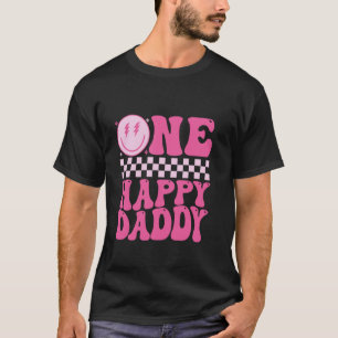 Camiseta Papai Um Tema de Família Menina Feliz de 1º Aniver