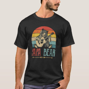 Camiseta Papai Urso Bonito Homem Vintage Dia dos Pais Retro