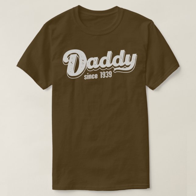 Camiseta Papai Vintage Desde 1939 (Frente do Design)