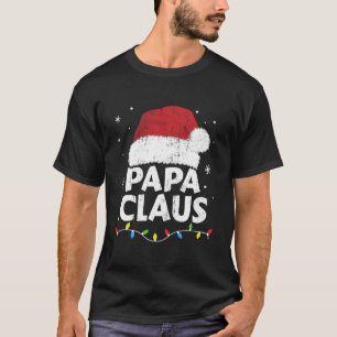 Camiseta Papai Vovô Papai Noel Luzes Família Pijama