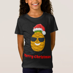 Camiseta Papais noeis Abacaxi Merry Árvore de Natal Pajama 
