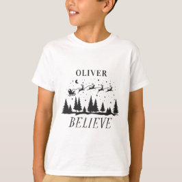 Camiseta Papais noeis acreditam no Natal preto tradicional
