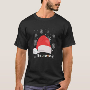 Camiseta Papais noeis Acreditam Pijamas De Natal Para Menin
