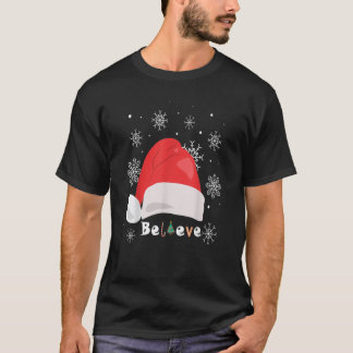Camiseta Papais noeis Acreditam Pijamas De Natal Para Menin