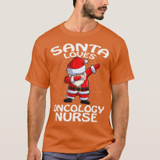 Camiseta Papais noeis adoram a Oncologia enfermeira no Nata
