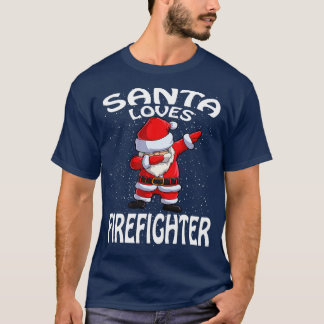 Camiseta Papais noeis adoram o Natal do Bombeiro