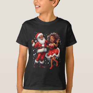 Camiseta Papais noeis africanos do Natal americano Sra. Cla