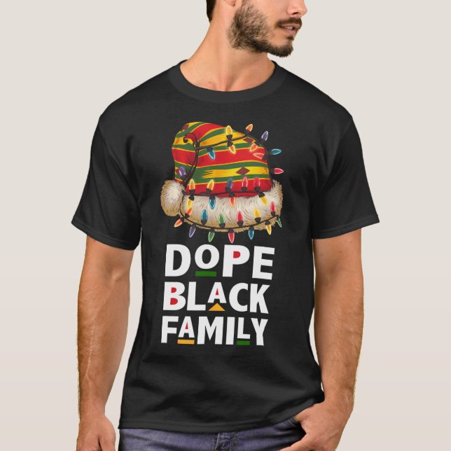 Camiseta Papais noeis Afro-Africanos da Família Negra Afric (Frente)