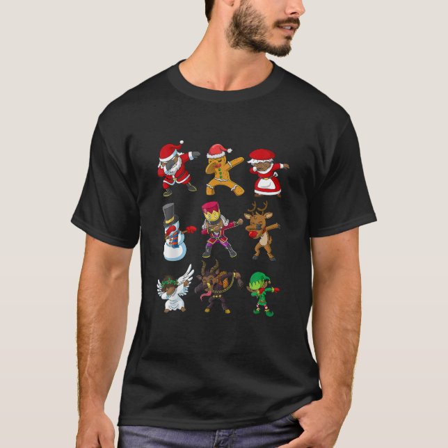 Camiseta Papais noeis afro-americanos da praça de Natal Sra (Frente)