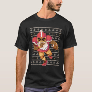Camiseta Papais noeis Afro-Americanos jogando futebol Black