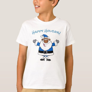 Camiseta Papais noeis Afro-Americanos Natal Hanukkah Kwanza