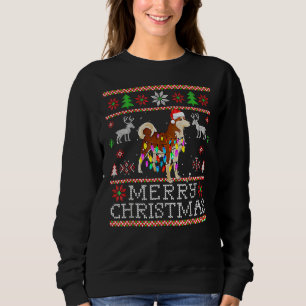 Camiseta Papais noeis Akita Dog Ugly Sweater Lights Akit
