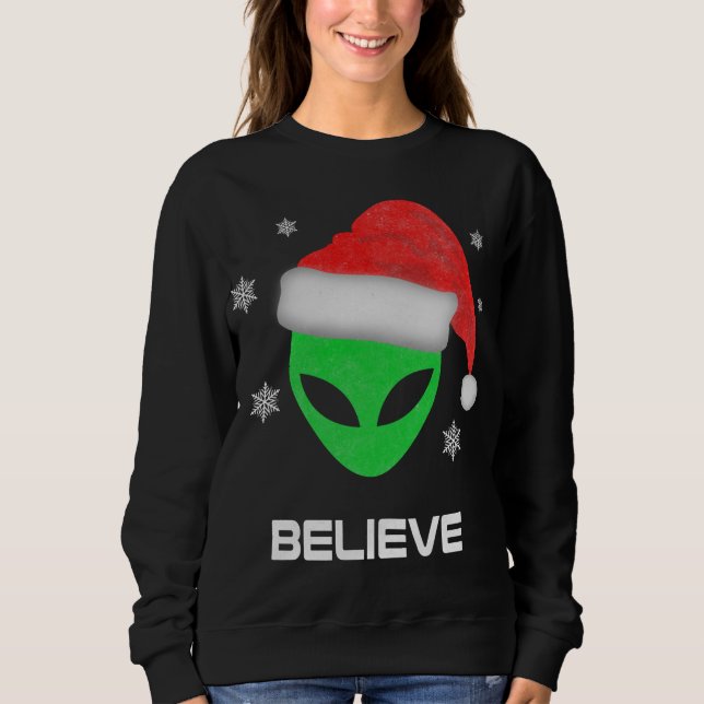 Camiseta Papais noeis Alienígenas engraçadas Presente de Na (Frente)