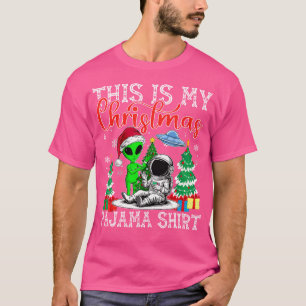 Camiseta Papais noeis Alienígenas Engraçados Astronauta Nat