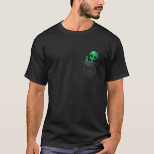 Camiseta Papais noeis alienígenas Pocket de Paz OVNI Dons e
