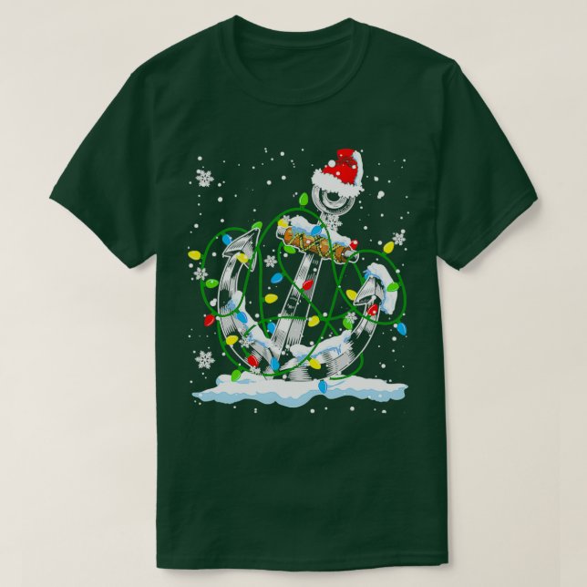 Camiseta Papais noeis Anchor Legal das Luzes de Natal (Frente do Design)
