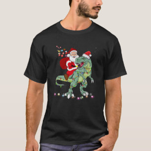 Camiseta Papais noeis Andando Dinossauro T rex Presentes de