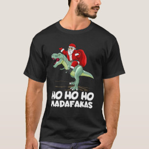 Camiseta Papais noeis Andando Dinossauro Tricerátops Boinas