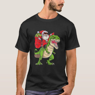 Camiseta Papais noeis Andando Dinossauros T Rex Boys de Nat