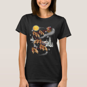 Camiseta Papais noeis Andando Mães Pomeranianas da Família 