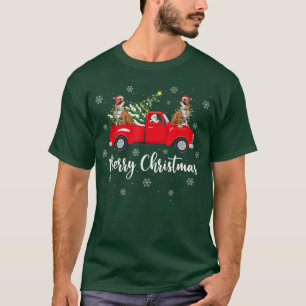 Camiseta Papais noeis Andando na Árvore de Natal Caminhão I