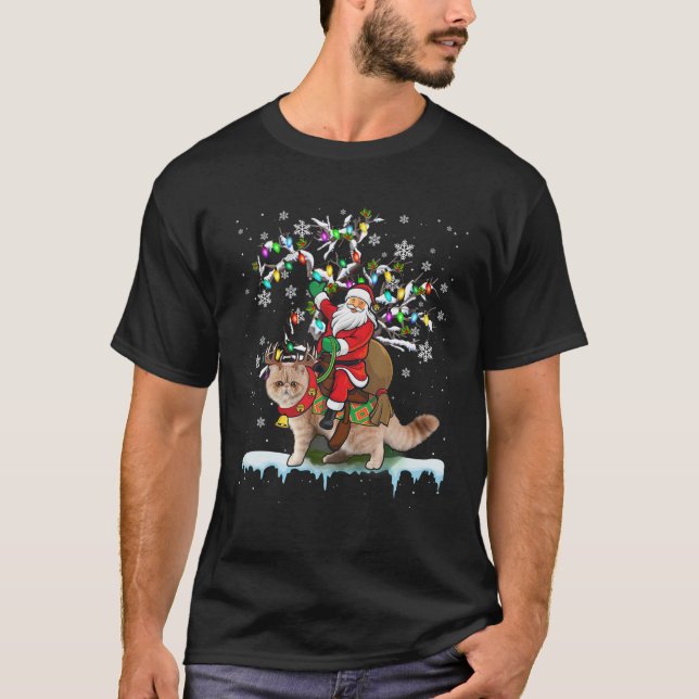 Camiseta Papais noeis Andando Papais noeis Exóticos de Árvo (Frente)