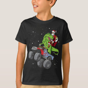 Camiseta Papais noeis Andando T Rex Dinossaur Monster Truck