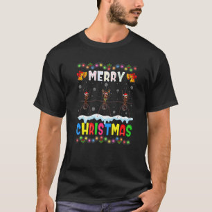 Camiseta Papais noeis Ant Animais Feliz Natal Pajama