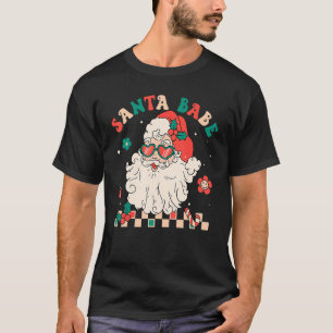 Camiseta Papais noeis Babe Groovy Retrô Natal Natal Feliz H