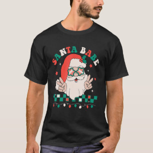 Camiseta Papais noeis Babe Happy Holiday Groovay Retro Nata
