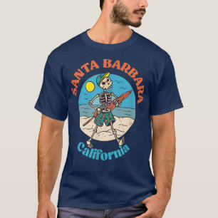 Camiseta Papais noeis Barbara California Skeleton Souvenir